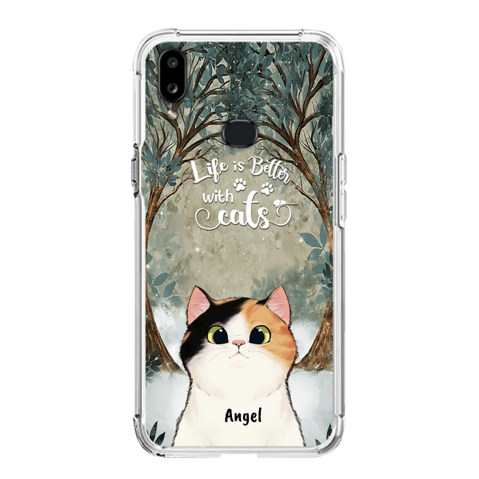 Custom Personalized Cat Phone Case - Best Gift For Cat Lover - Life Is Better With Cats - Phone Case For  iPhone And Samsung