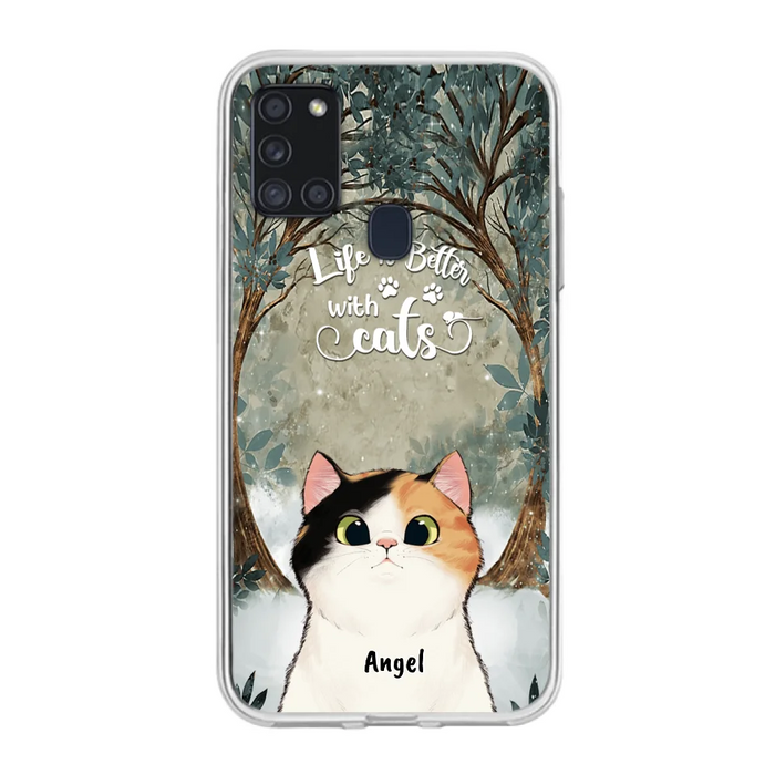 Custom Personalized Cat Phone Case - Best Gift For Cat Lover - Life Is Better With Cats - Phone Case For  iPhone And Samsung