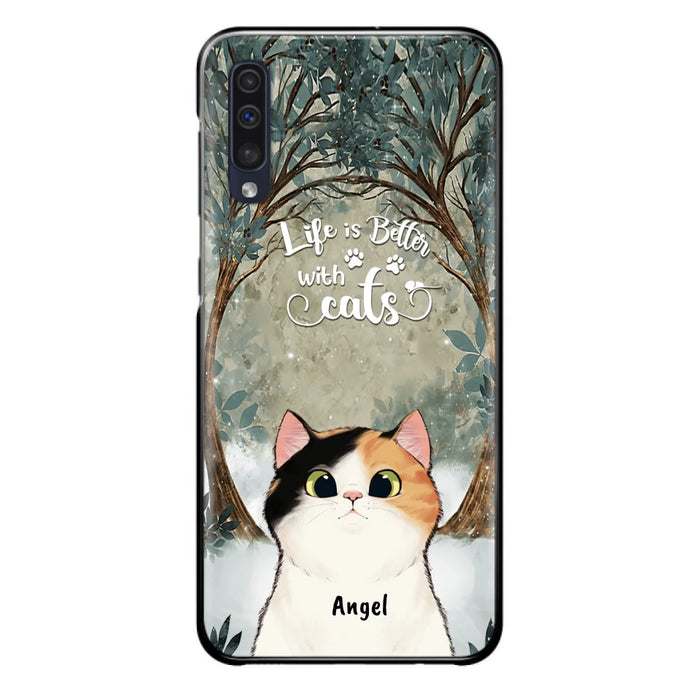 Custom Personalized Cat Phone Case - Best Gift For Cat Lover - Life Is Better With Cats - Phone Case For  iPhone And Samsung