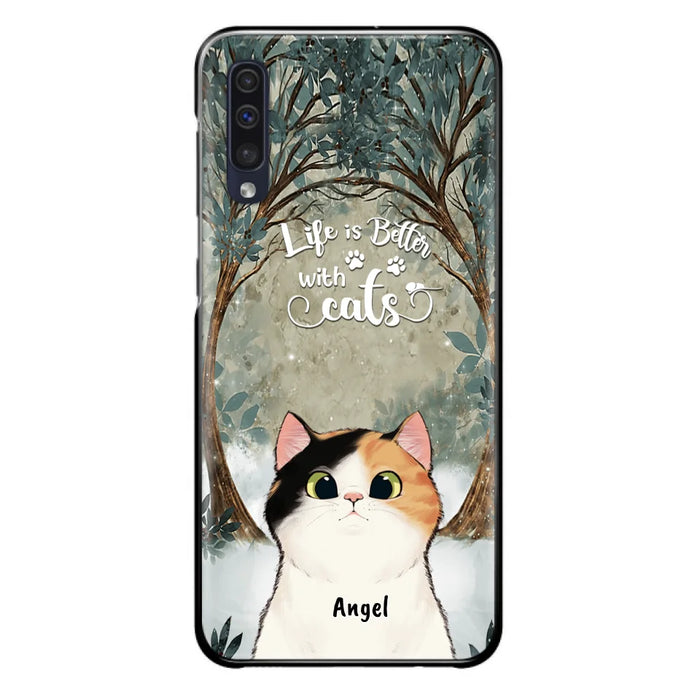 Custom Personalized Cat Phone Case - Best Gift For Cat Lover - Life Is Better With Cats - Phone Case For  iPhone And Samsung