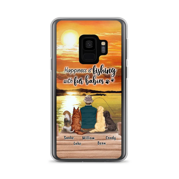 Custom Personalized Fishing Man/Woman Phone Case - Upto 4 Pets - Phone Case For iPhone and Samsung - 4TC88X