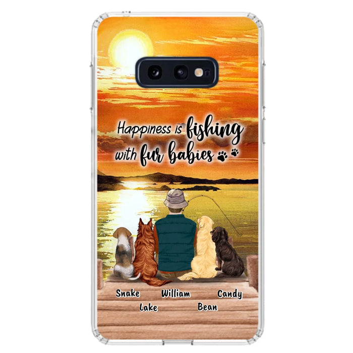 Custom Personalized Fishing Man/Woman Phone Case - Upto 4 Pets - Phone Case For iPhone and Samsung - 4TC88X