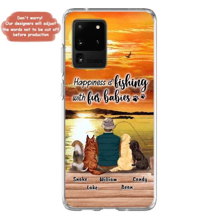 Custom Personalized Fishing Man/Woman Phone Case - Upto 4 Pets - Phone Case For iPhone and Samsung - 4TC88X