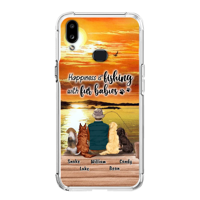 Custom Personalized Fishing Man/Woman Phone Case - Upto 4 Pets - Phone Case For iPhone and Samsung - 4TC88X