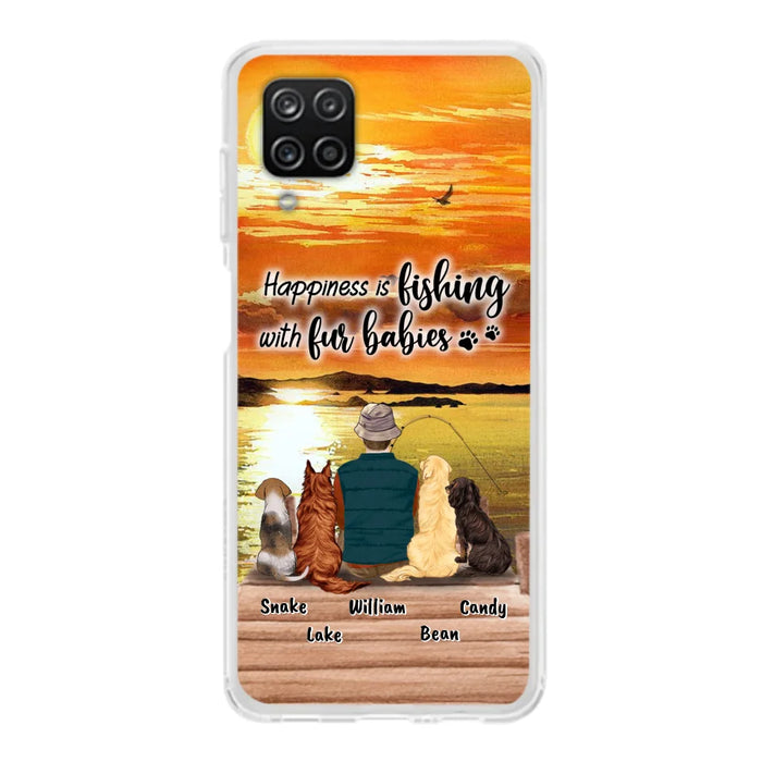 Custom Personalized Fishing Man/Woman Phone Case - Upto 4 Pets - Phone Case For iPhone and Samsung - 4TC88X