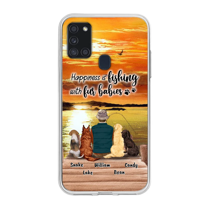 Custom Personalized Fishing Man/Woman Phone Case - Upto 4 Pets - Phone Case For iPhone and Samsung - 4TC88X