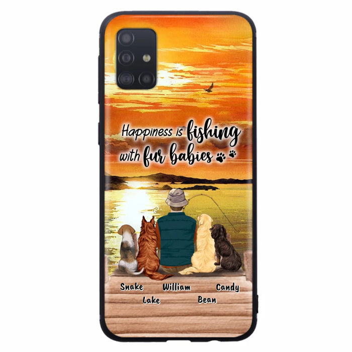 Custom Personalized Fishing Man/Woman Phone Case - Upto 4 Pets - Phone Case For iPhone and Samsung - 4TC88X