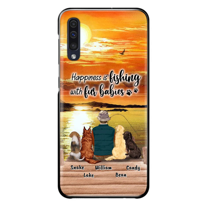 Custom Personalized Fishing Man/Woman Phone Case - Upto 4 Pets - Phone Case For iPhone and Samsung - 4TC88X