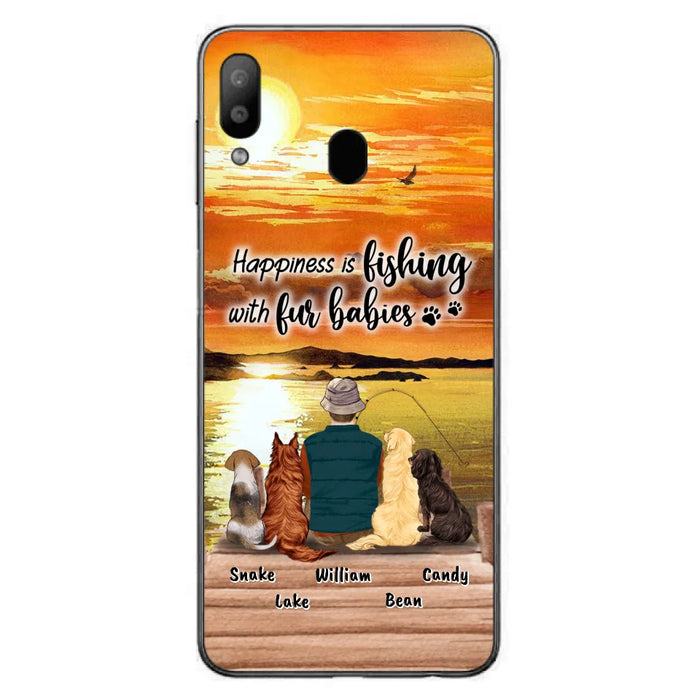 Custom Personalized Fishing Man/Woman Phone Case - Upto 4 Pets - Phone Case For iPhone and Samsung - 4TC88X