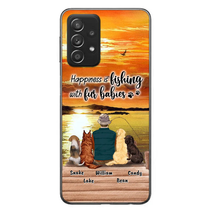 Custom Personalized Fishing Man/Woman Phone Case - Upto 4 Pets - Phone Case For iPhone and Samsung - 4TC88X