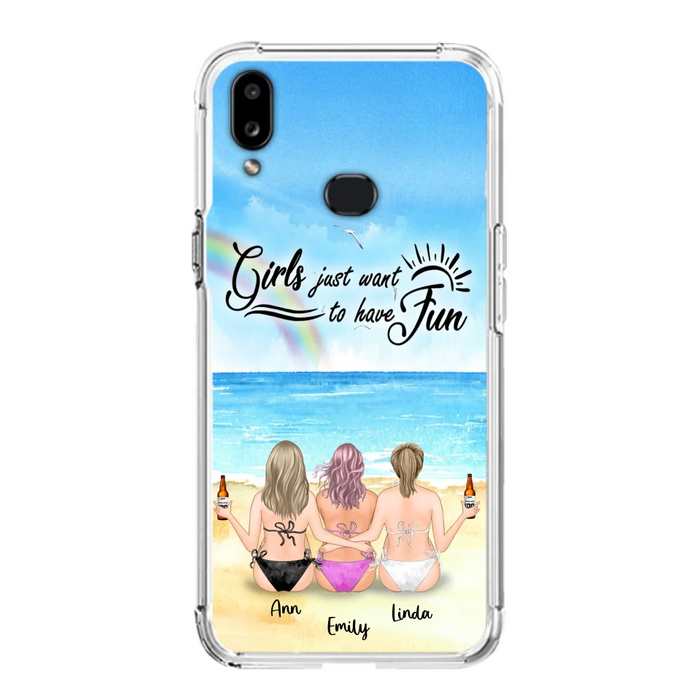 Personalized Best Friends Phone Case - Upto 3 Besties - Girls Just Want To Have Fun