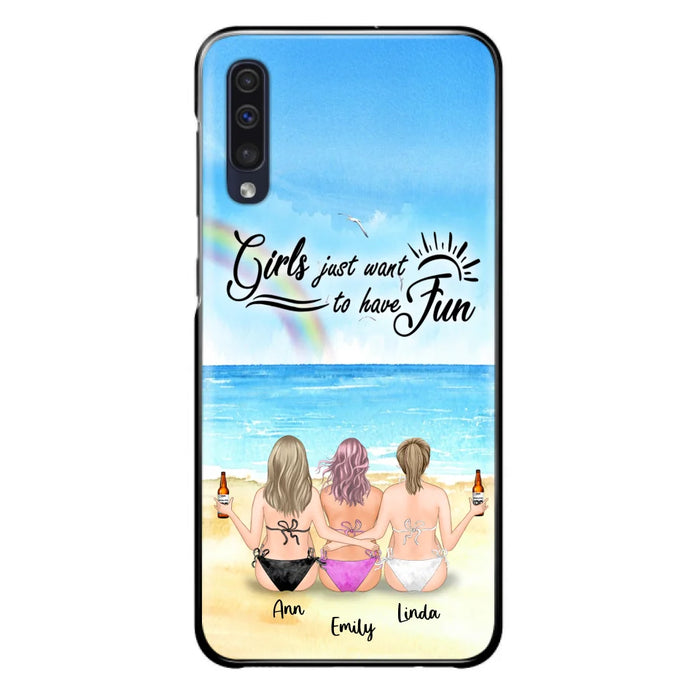 Personalized Best Friends Phone Case - Upto 3 Besties - Girls Just Want To Have Fun