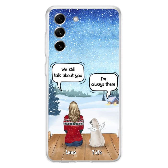 Custom Personalized Dog Horse Phone Case - Man/ Woman With Upto 5 Pets - Case For iPhone And Samsung