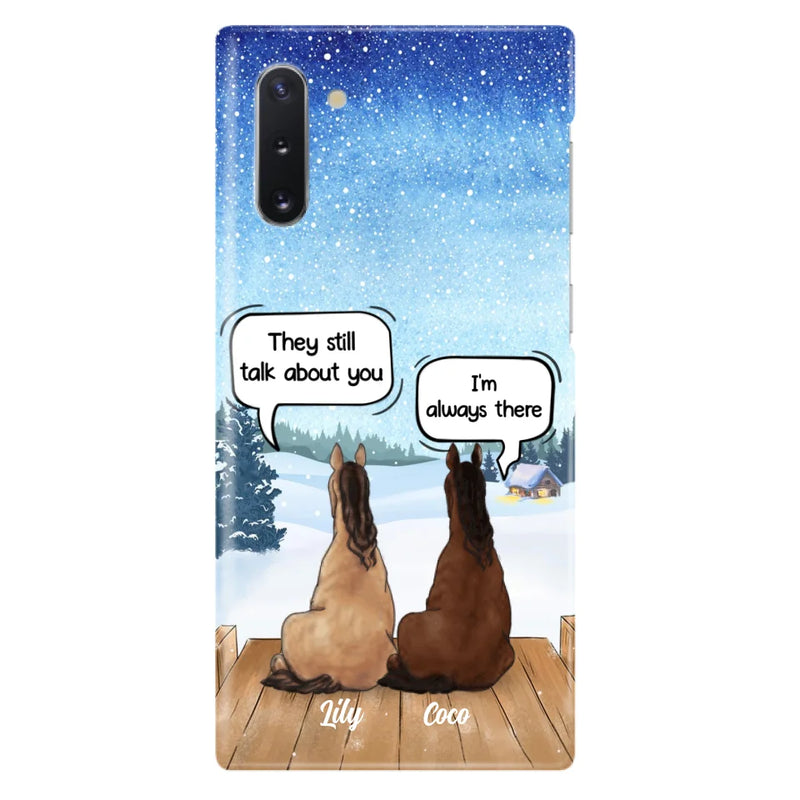 Custom Personalized Dog Horse Phone Case -  Upto 5 Pets - Xmas Gift For Dog/ Horse Lover - Case For iPhone And Samsung