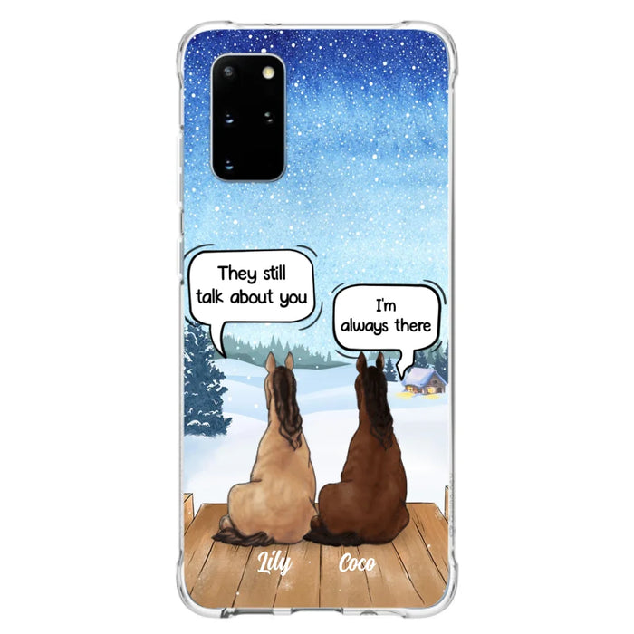 Custom Personalized Dog Horse Phone Case -  Upto 5 Pets - Xmas Gift For Dog/ Horse Lover - Case For iPhone And Samsung