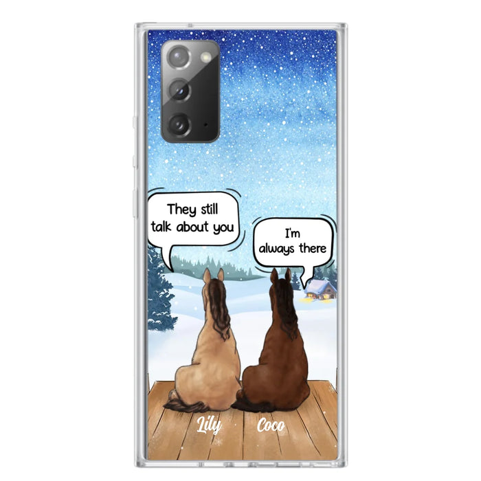 Custom Personalized Dog Horse Phone Case -  Upto 5 Pets - Xmas Gift For Dog/ Horse Lover - Case For iPhone And Samsung