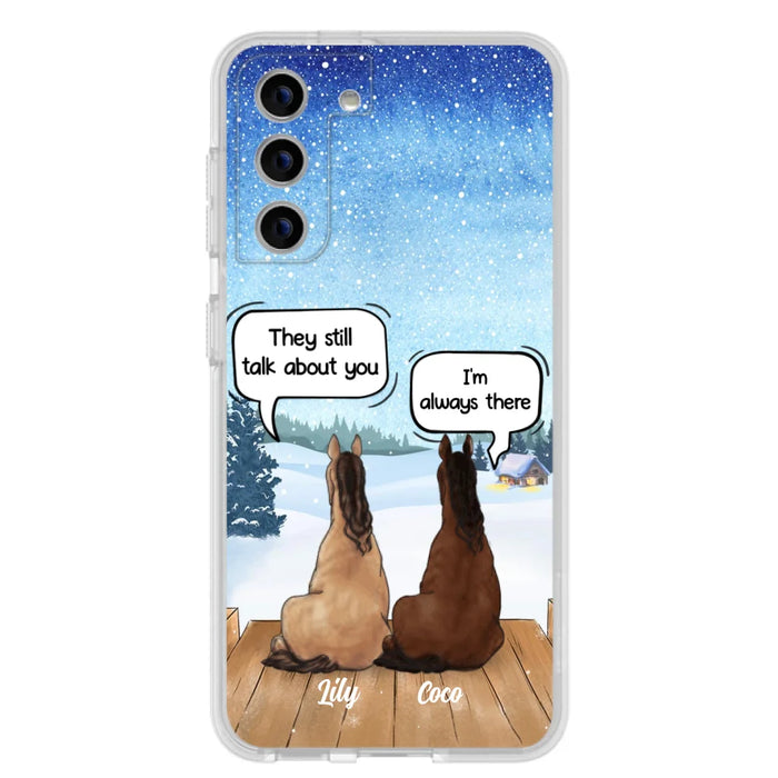 Custom Personalized Dog Horse Phone Case -  Upto 5 Pets - Xmas Gift For Dog/ Horse Lover - Case For iPhone And Samsung