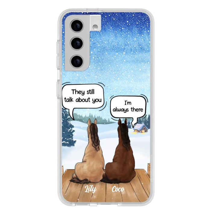 Custom Personalized Dog Horse Phone Case -  Upto 5 Pets - Xmas Gift For Dog/ Horse Lover - Case For iPhone And Samsung