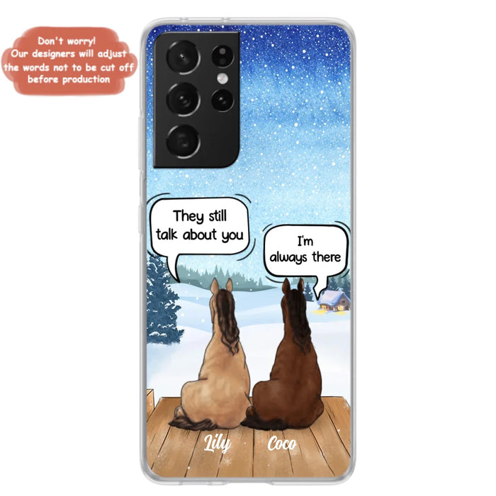 Custom Personalized Dog Horse Phone Case -  Upto 5 Pets - Xmas Gift For Dog/ Horse Lover - Case For iPhone And Samsung