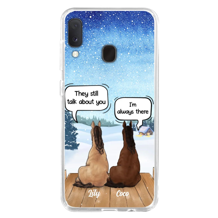 Custom Personalized Dog Horse Phone Case -  Upto 5 Pets - Xmas Gift For Dog/ Horse Lover - Case For iPhone And Samsung