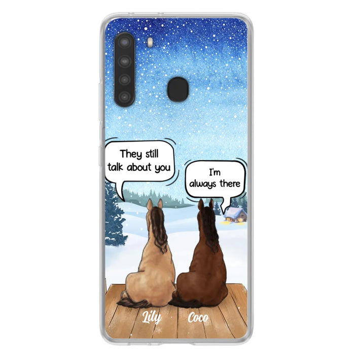 Custom Personalized Dog Horse Phone Case -  Upto 5 Pets - Xmas Gift For Dog/ Horse Lover - Case For iPhone And Samsung