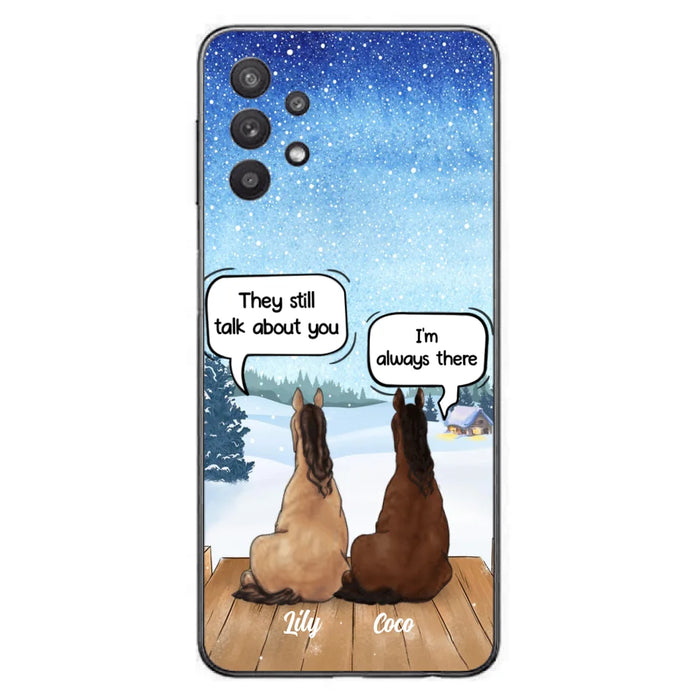 Custom Personalized Dog Horse Phone Case -  Upto 5 Pets - Xmas Gift For Dog/ Horse Lover - Case For iPhone And Samsung