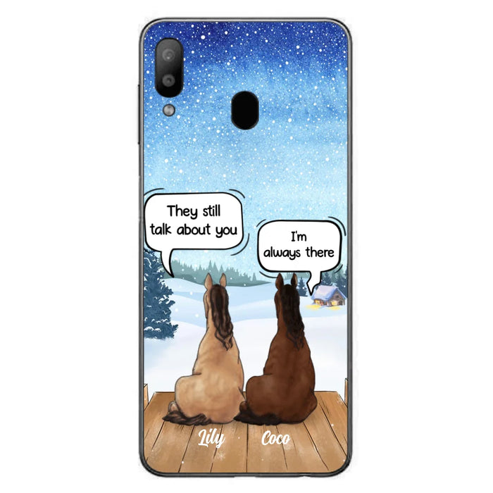 Custom Personalized Dog Horse Phone Case -  Upto 5 Pets - Xmas Gift For Dog/ Horse Lover - Case For iPhone And Samsung