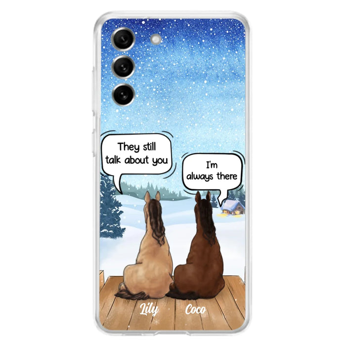 Custom Personalized Dog Horse Phone Case -  Upto 5 Pets - Xmas Gift For Dog/ Horse Lover - Case For iPhone And Samsung