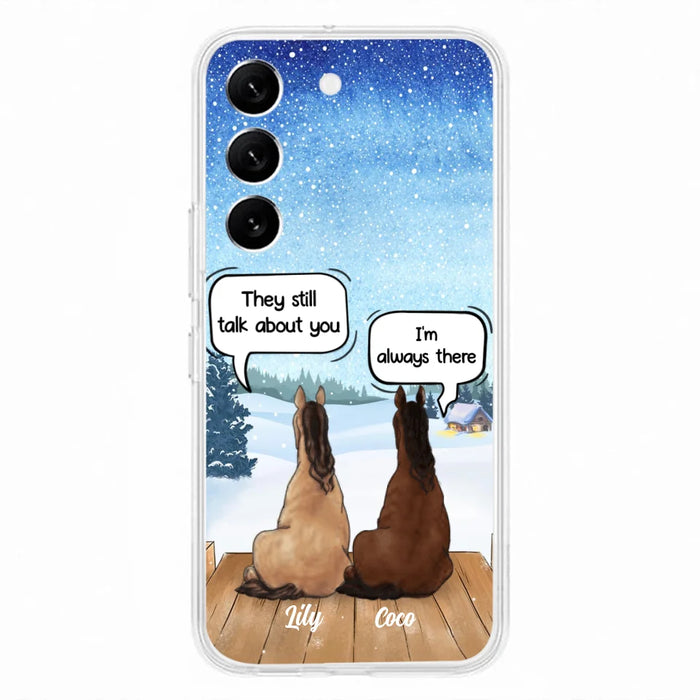 Custom Personalized Dog Horse Phone Case -  Upto 5 Pets - Xmas Gift For Dog/ Horse Lover - Case For iPhone And Samsung