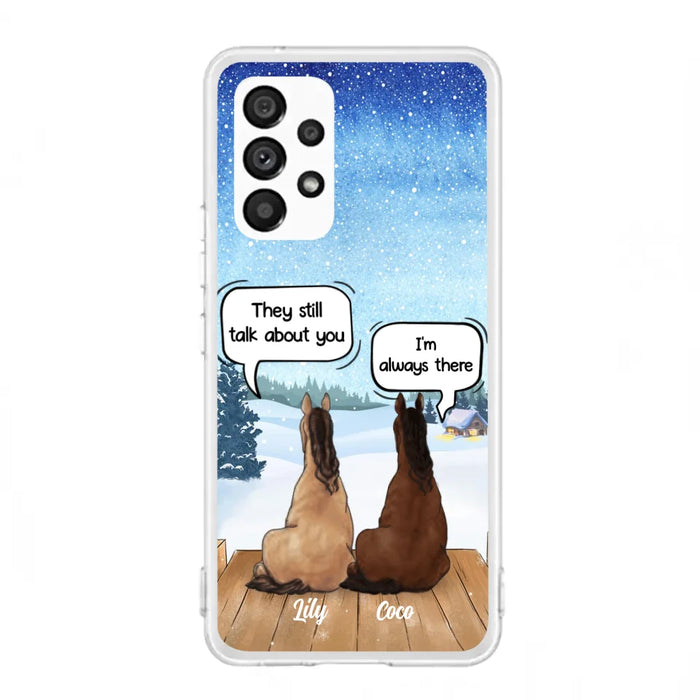 Custom Personalized Dog Horse Phone Case -  Upto 5 Pets - Xmas Gift For Dog/ Horse Lover - Case For iPhone And Samsung