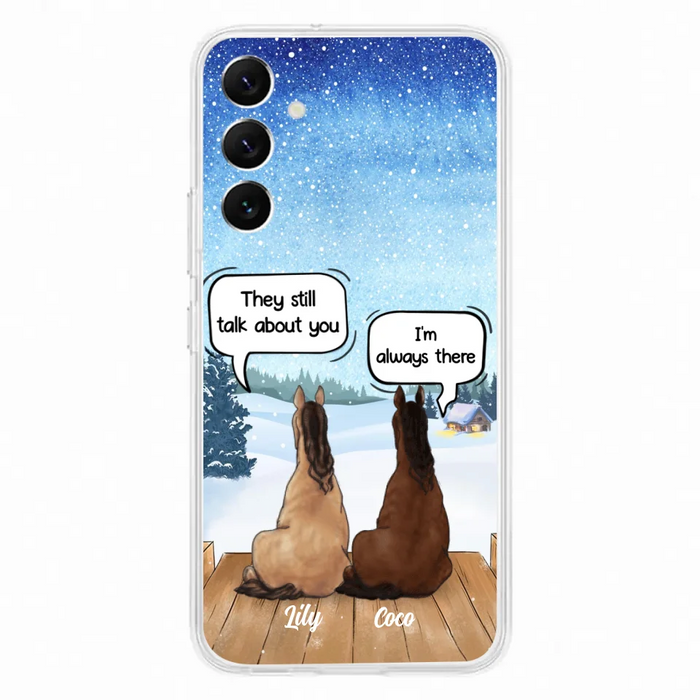 Custom Personalized Dog Horse Phone Case -  Upto 5 Pets - Xmas Gift For Dog/ Horse Lover - Case For iPhone And Samsung