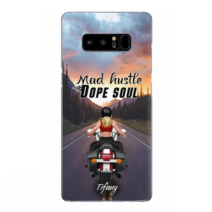 Custom Personalized Motorcycle Girl Phone Case - Best Gift For Bikers - Mad Hustle Dope Soul - Phone Case For iPhone And Samsung - C6O4AR