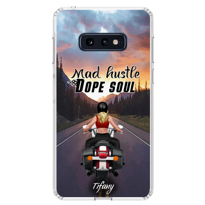 Custom Personalized Motorcycle Girl Phone Case - Best Gift For Bikers - Mad Hustle Dope Soul - Phone Case For iPhone And Samsung - C6O4AR