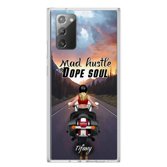 Custom Personalized Motorcycle Girl Phone Case - Best Gift For Bikers - Mad Hustle Dope Soul - Phone Case For iPhone And Samsung - C6O4AR