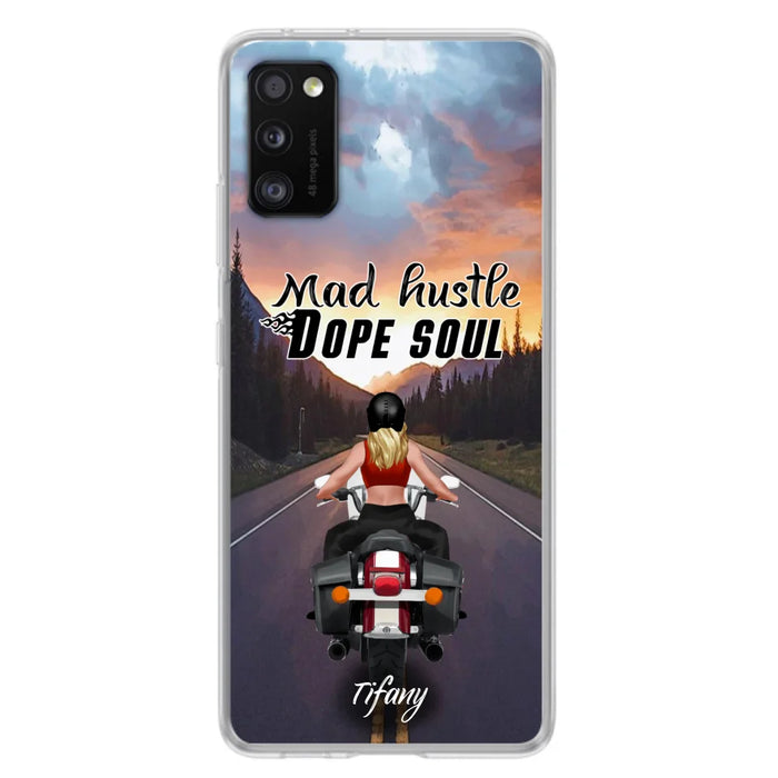 Custom Personalized Motorcycle Girl Phone Case - Best Gift For Bikers - Mad Hustle Dope Soul - Phone Case For iPhone And Samsung - C6O4AR