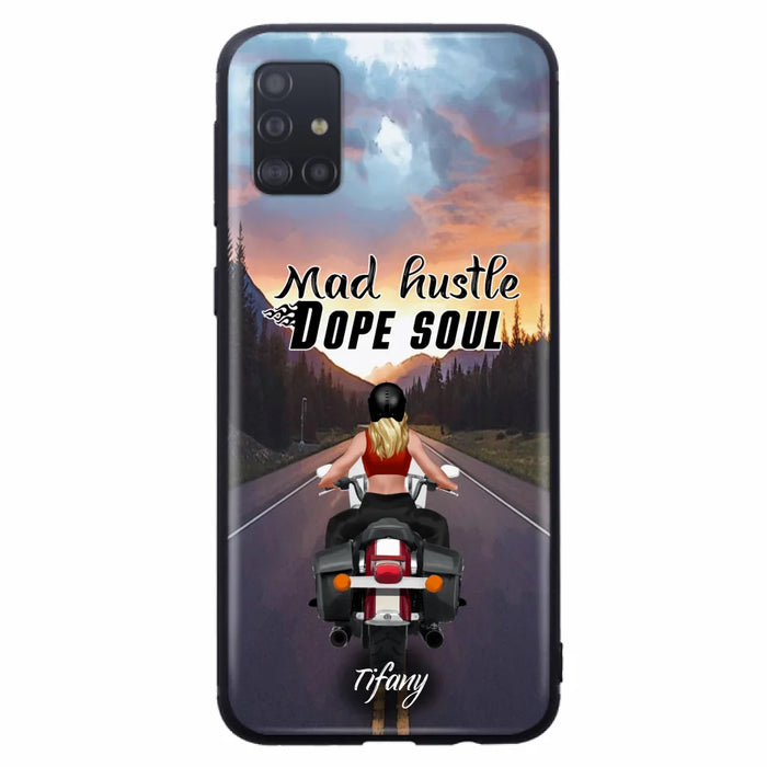 Custom Personalized Motorcycle Girl Phone Case - Best Gift For Bikers - Mad Hustle Dope Soul - Phone Case For iPhone And Samsung - C6O4AR