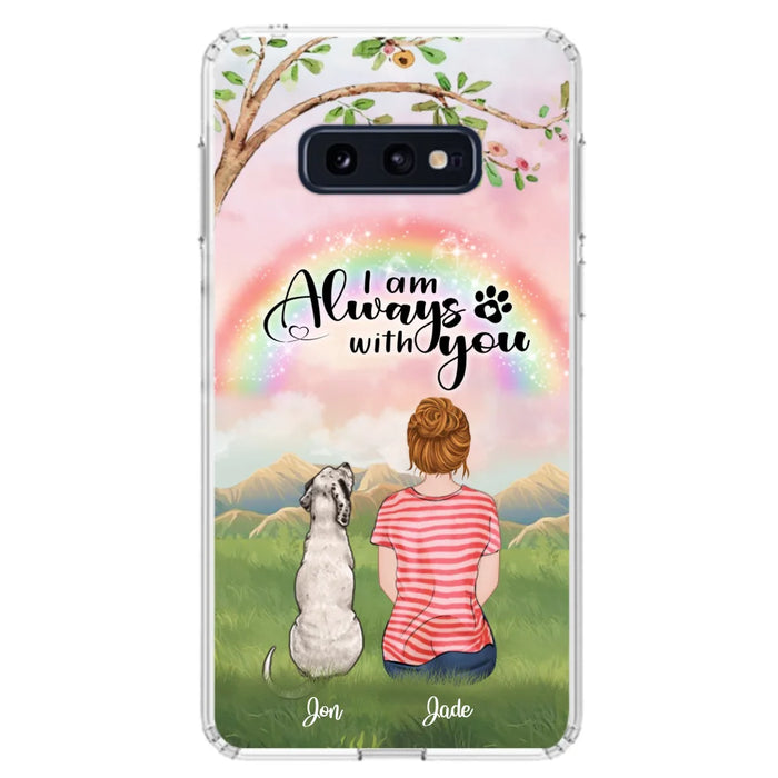 Custom Personalized Dog Mom/Dad Phone Case - Upto 4 Dogs - Best Gift For Dog Lover - I Am Always With You - Case For Iphone Samsung - 5BWJPA