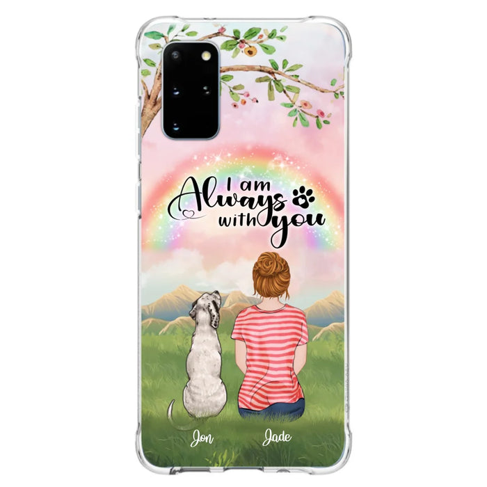 Custom Personalized Dog Mom/Dad Phone Case - Upto 4 Dogs - Best Gift For Dog Lover - I Am Always With You - Case For Iphone Samsung - 5BWJPA