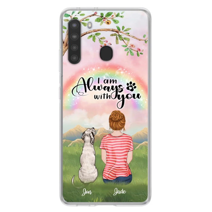 Custom Personalized Dog Mom/Dad Phone Case - Upto 4 Dogs - Best Gift For Dog Lover - I Am Always With You - Case For Iphone Samsung - 5BWJPA