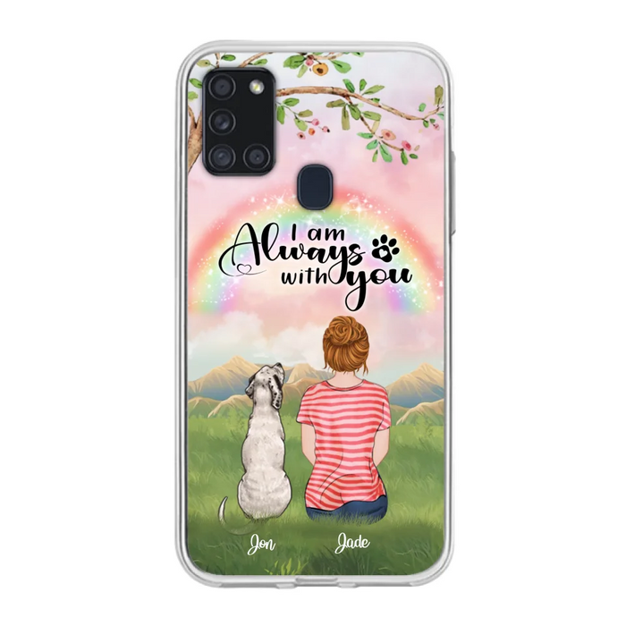 Custom Personalized Dog Mom/Dad Phone Case - Upto 4 Dogs - Best Gift For Dog Lover - I Am Always With You - Case For Iphone Samsung - 5BWJPA