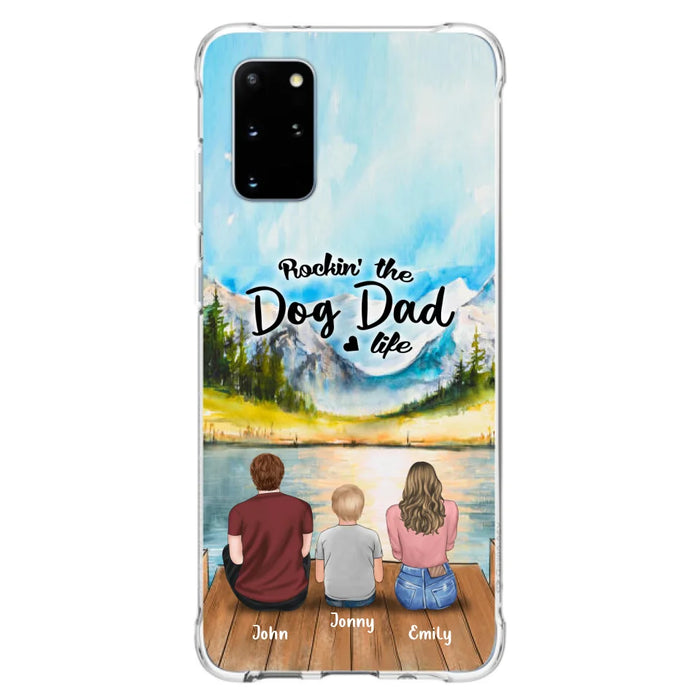 Custom Personalized Parents Pet Phone Case - Parents With 1 Kids And Upto 2 Pets - Case For iPhone And Samsung