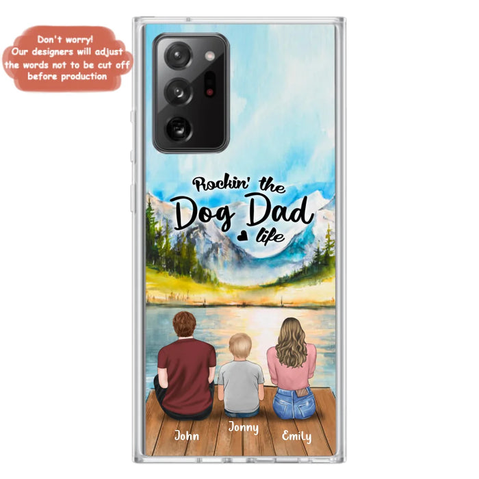 Custom Personalized Parents Pet Phone Case - Parents With 1 Kids And Upto 2 Pets - Case For iPhone And Samsung