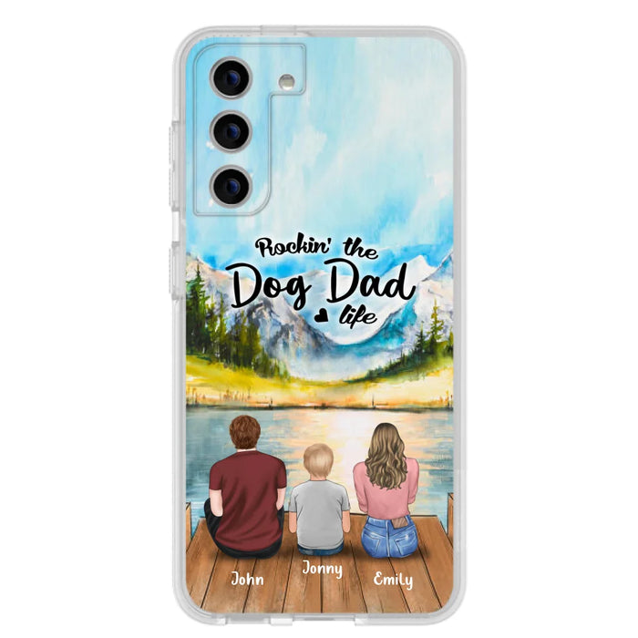 Custom Personalized Parents Pet Phone Case - Parents With 1 Kids And Upto 2 Pets - Case For iPhone And Samsung