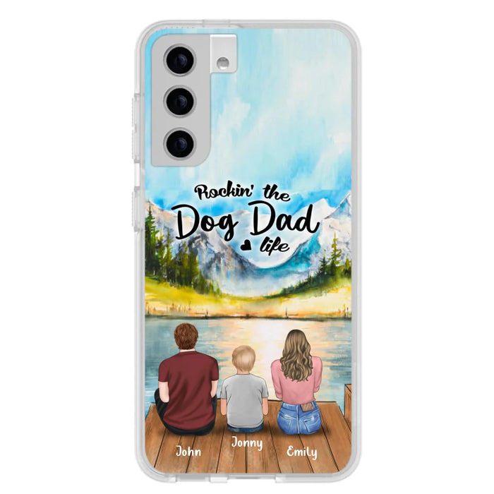 Custom Personalized Parents Pet Phone Case - Parents With 1 Kids And Upto 2 Pets - Case For iPhone And Samsung