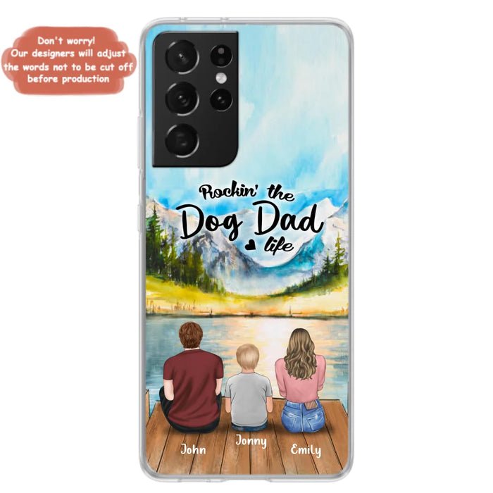 Custom Personalized Parents Pet Phone Case - Parents With 1 Kids And Upto 2 Pets - Case For iPhone And Samsung