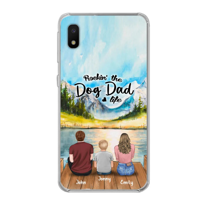 Custom Personalized Parents Pet Phone Case - Parents With 1 Kids And Upto 2 Pets - Case For iPhone And Samsung