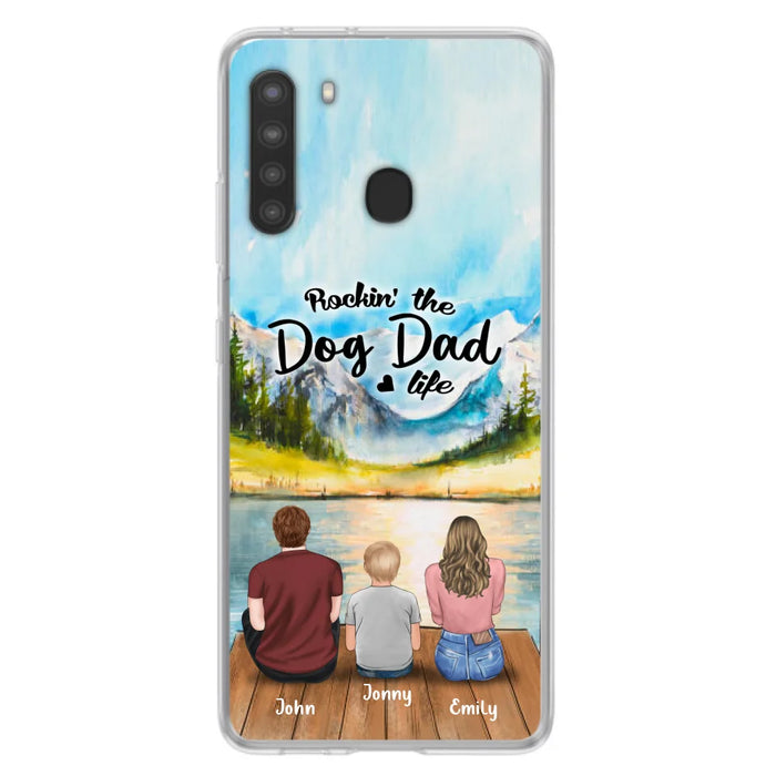 Custom Personalized Parents Pet Phone Case - Parents With 1 Kids And Upto 2 Pets - Case For iPhone And Samsung