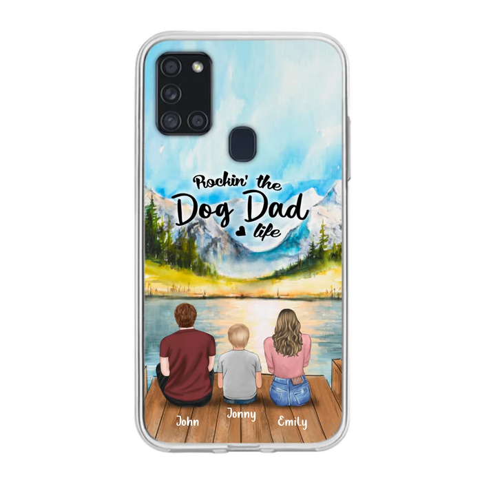 Custom Personalized Parents Pet Phone Case - Parents With 1 Kids And Upto 2 Pets - Case For iPhone And Samsung