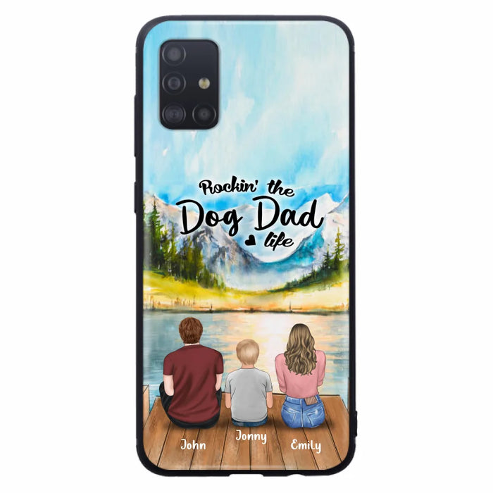 Custom Personalized Parents Pet Phone Case - Parents With 1 Kids And Upto 2 Pets - Case For iPhone And Samsung