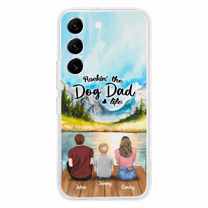 Custom Personalized Parents Pet Phone Case - Parents With 1 Kids And Upto 2 Pets - Case For iPhone And Samsung